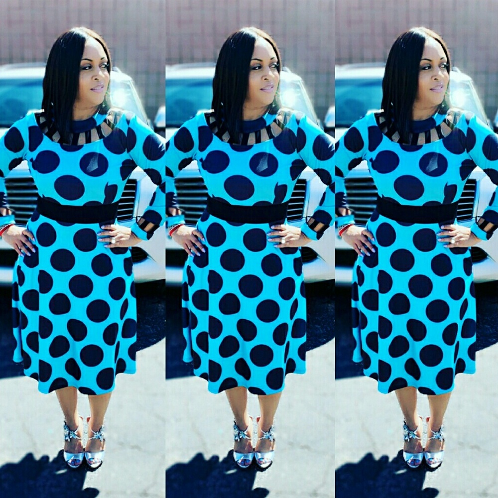 Polka Dot Midi Dress